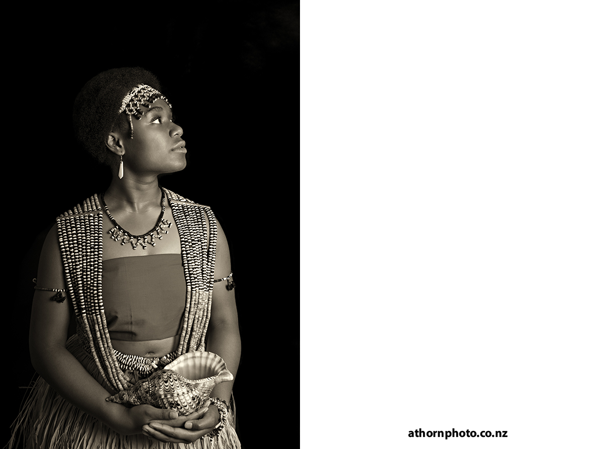 black and white portrait of a young woman