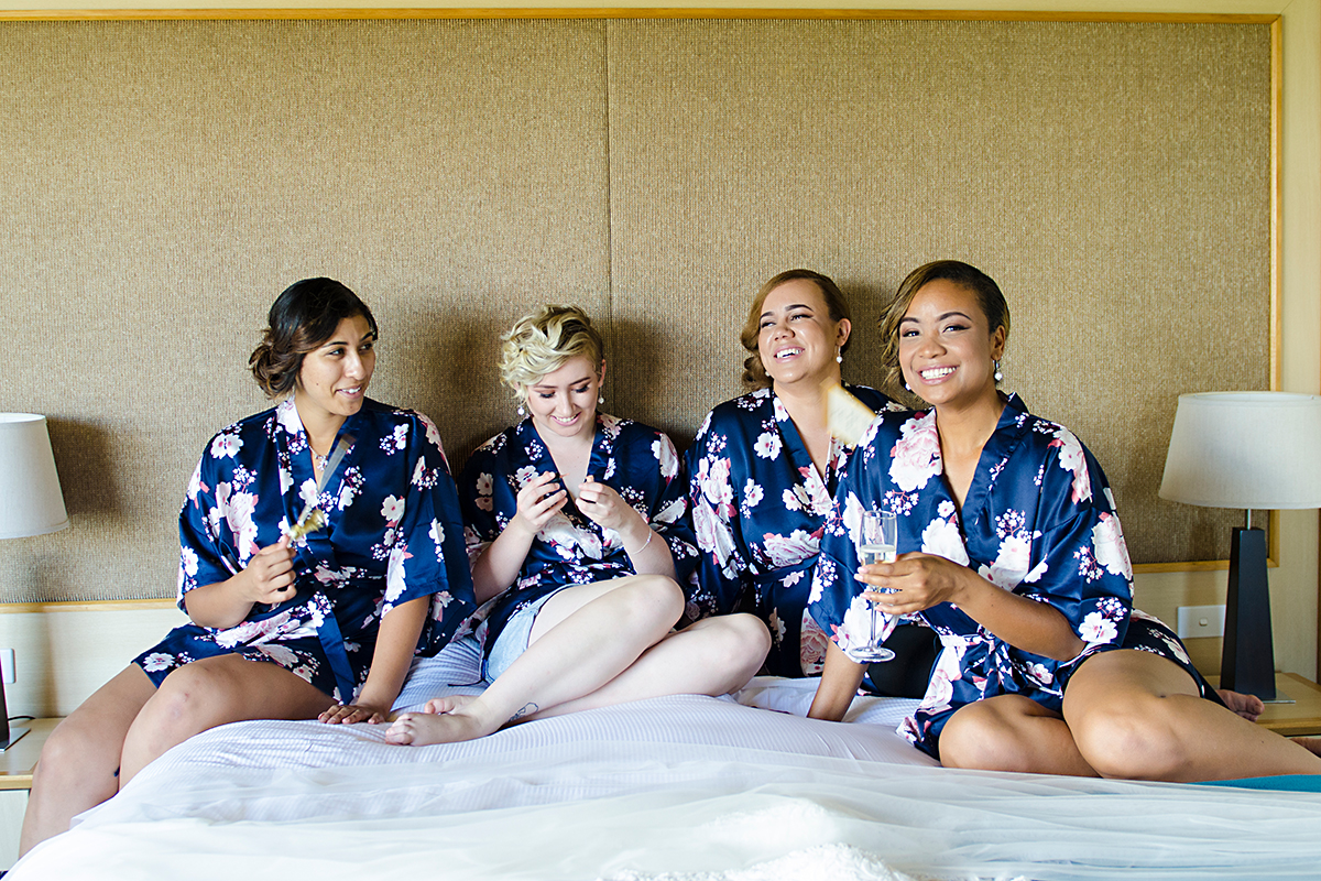 bridal party - wedding photographer paihia