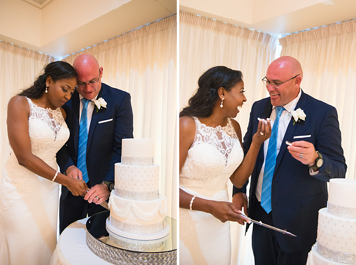 cutting wedding cake copthorne paihia bay of islands