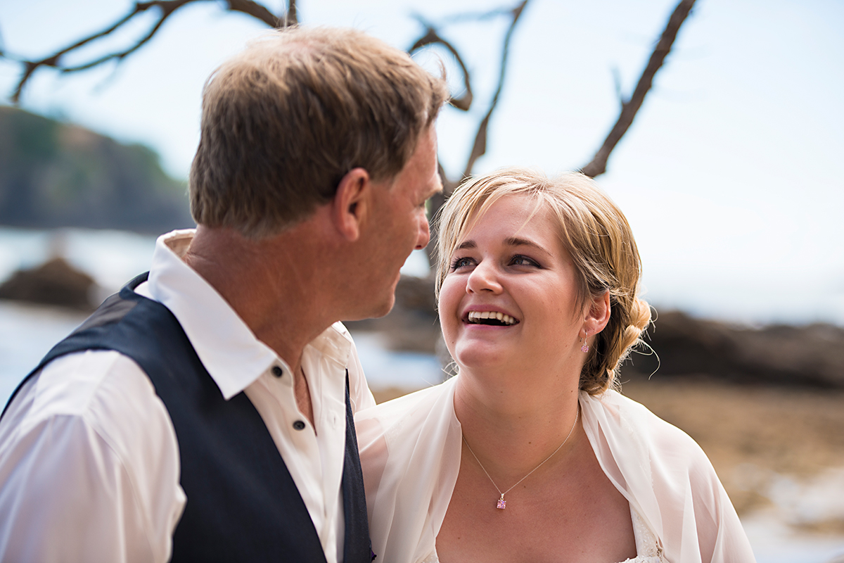 Bride and gromm just married - had a beautiful wedding ceremony on the beach in Northland NZ