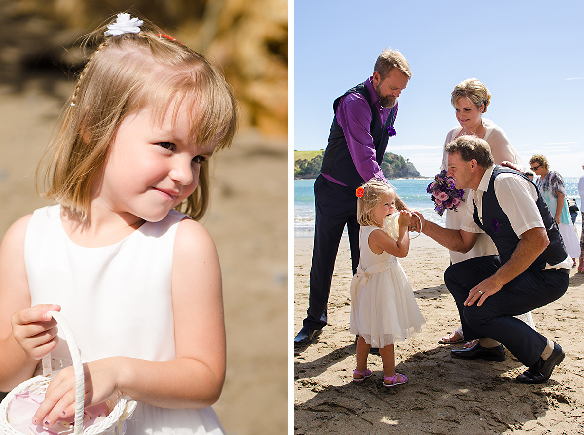 bride, groom and their beautiful baby-girl - wedding NZ